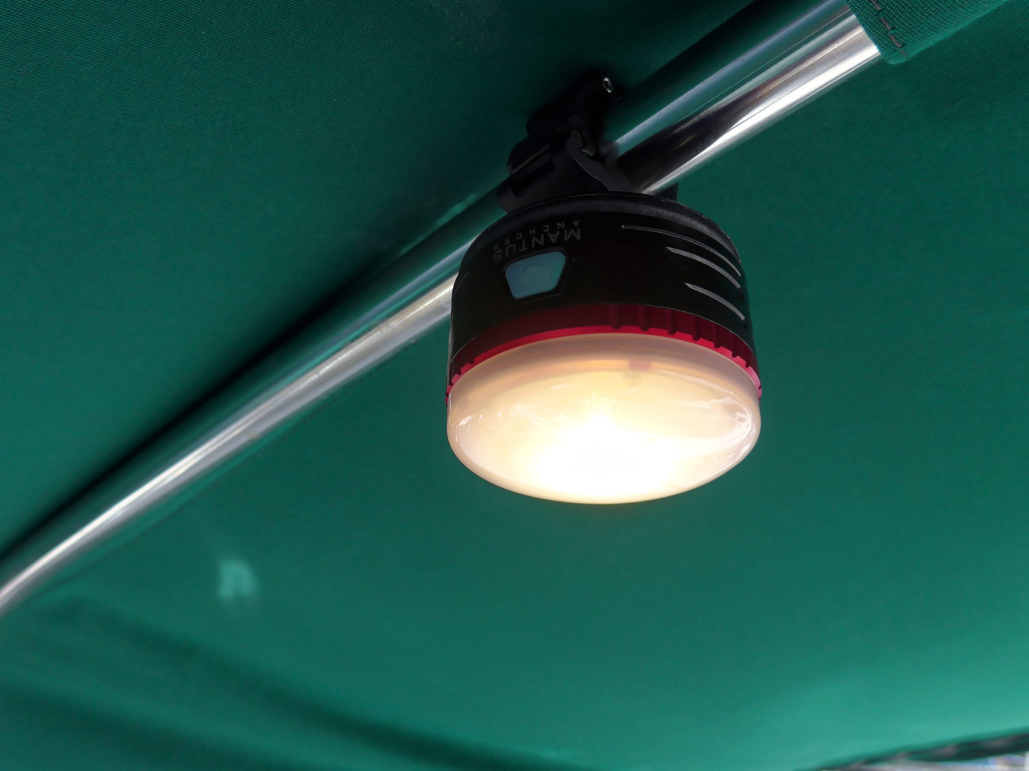 Mantus Snap-On Light Mounted Above Light On