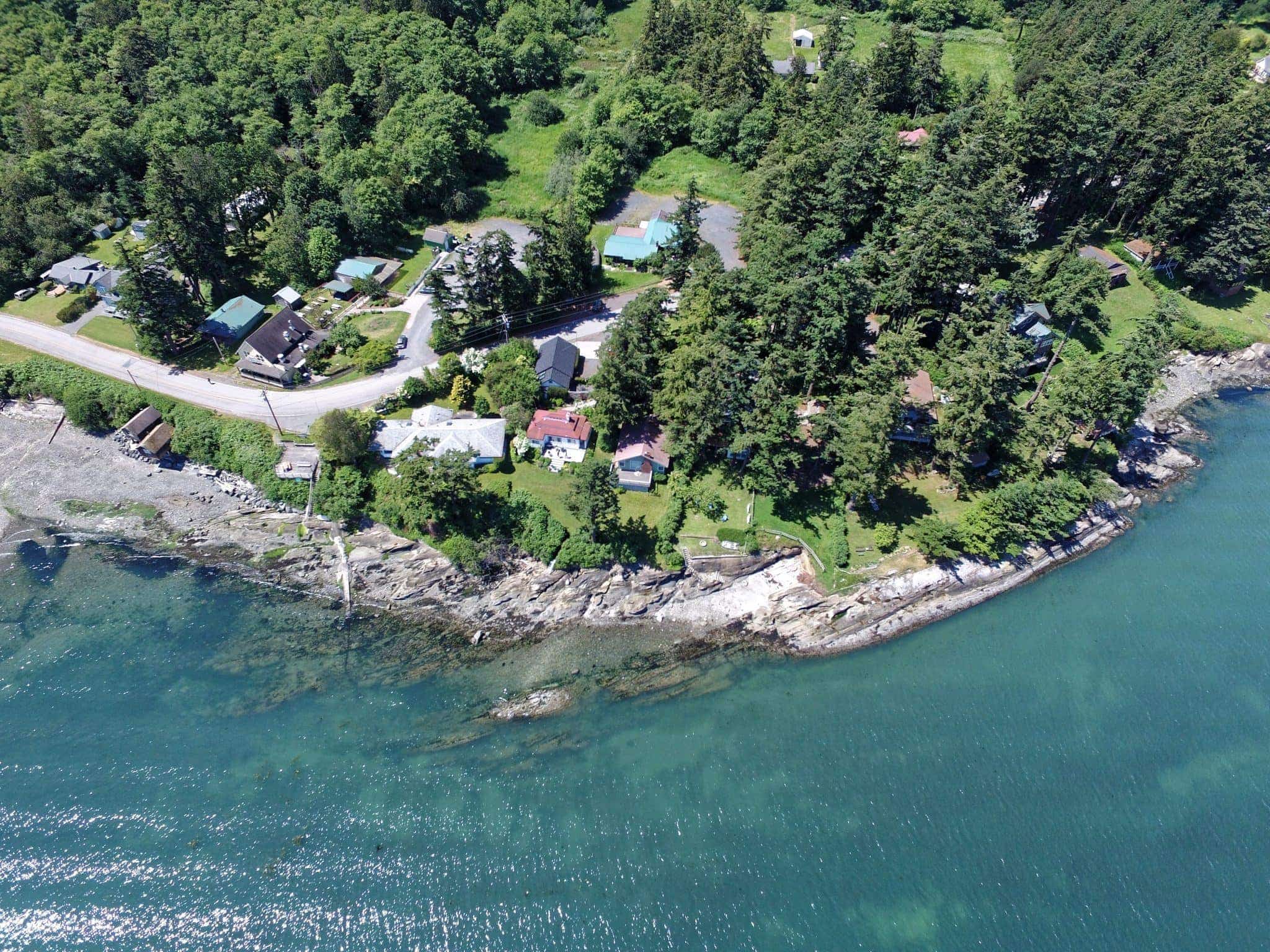 Beach house from the air