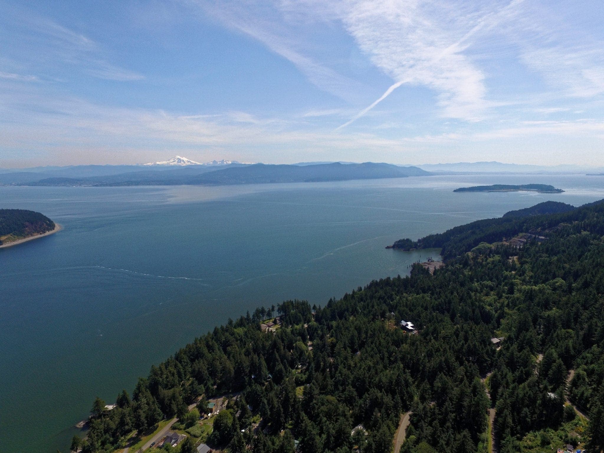 Lummi Island looking south along eastern coastline