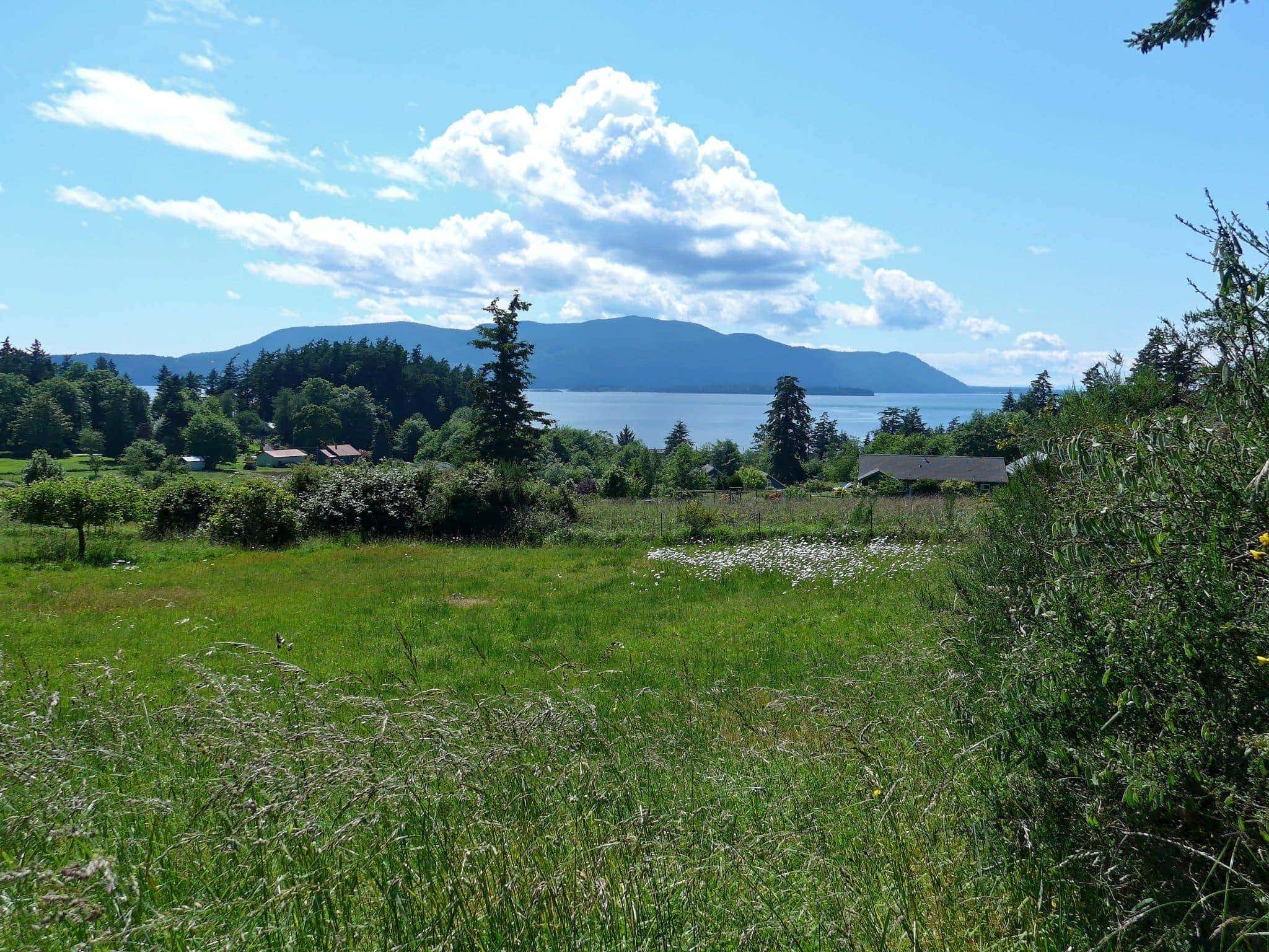 Lummi Island view towards Orcas Island