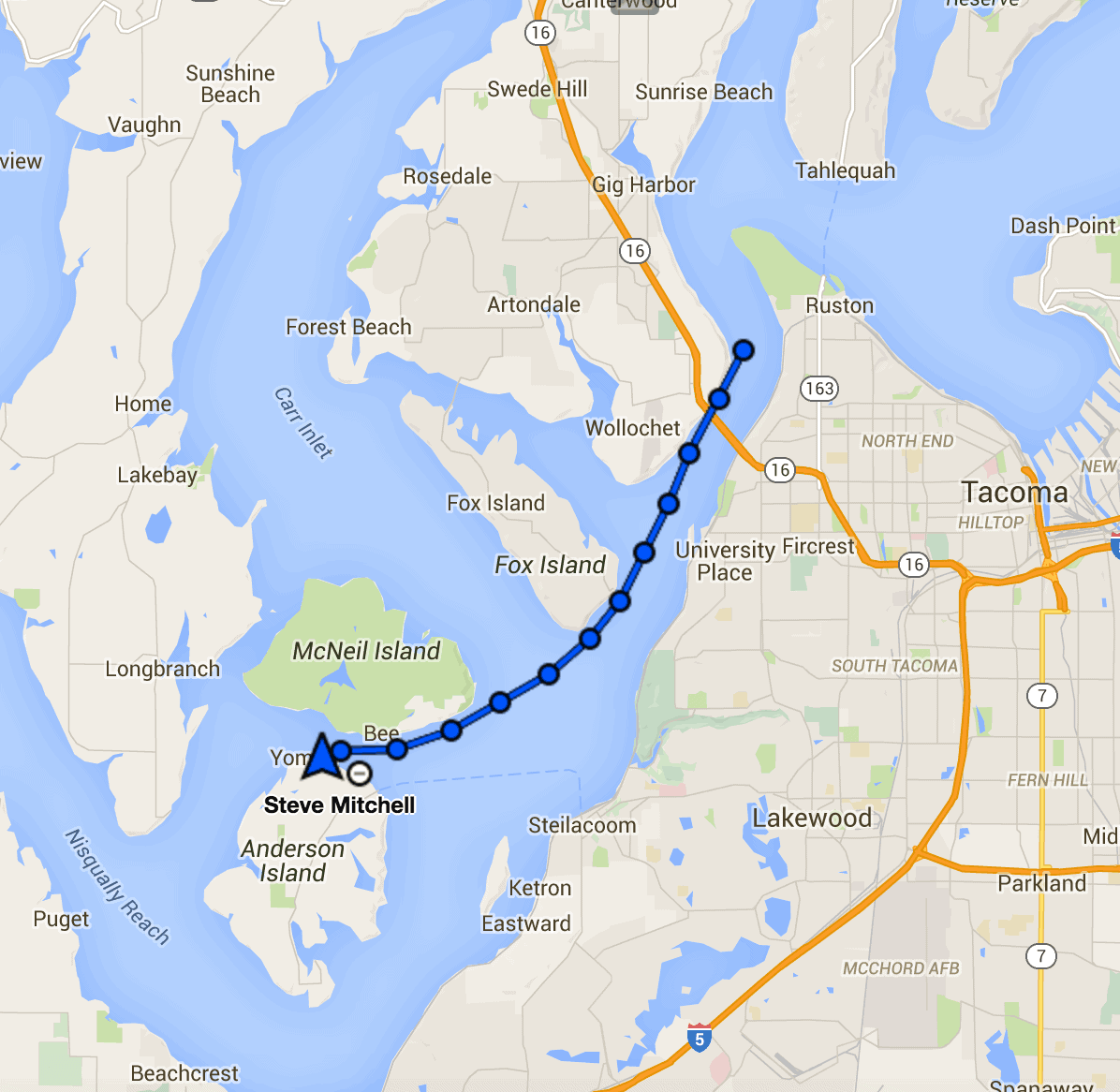 Tacoma to Eagle Island....sort of...