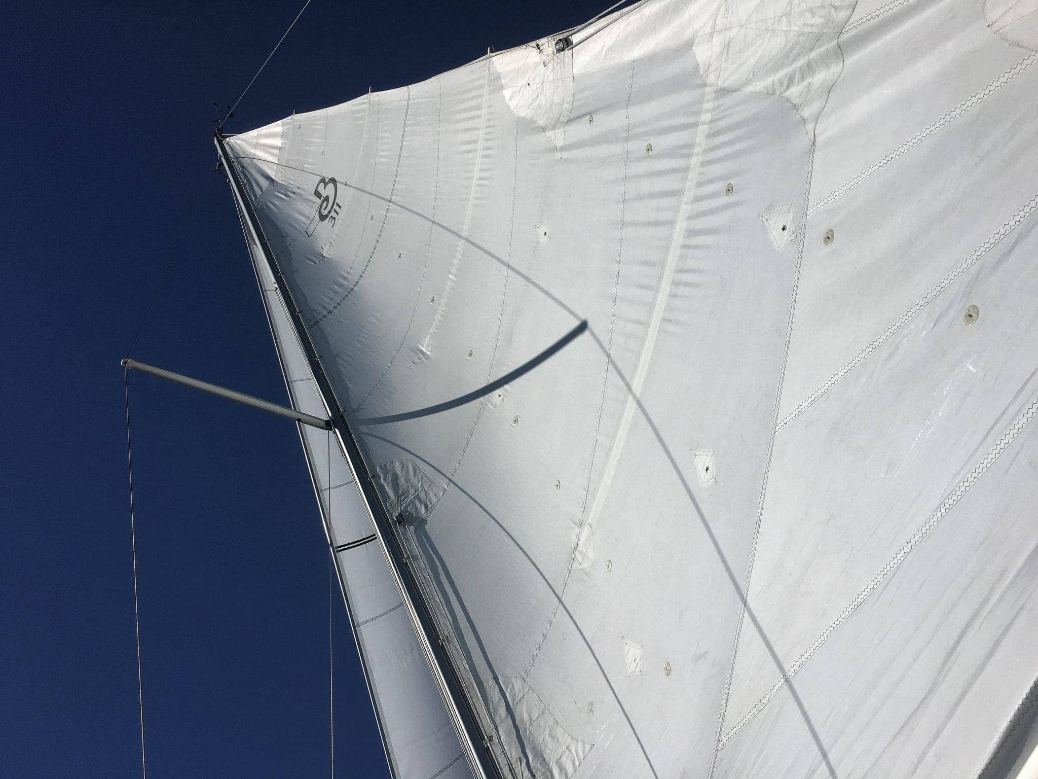 Grace's mainsail looking good