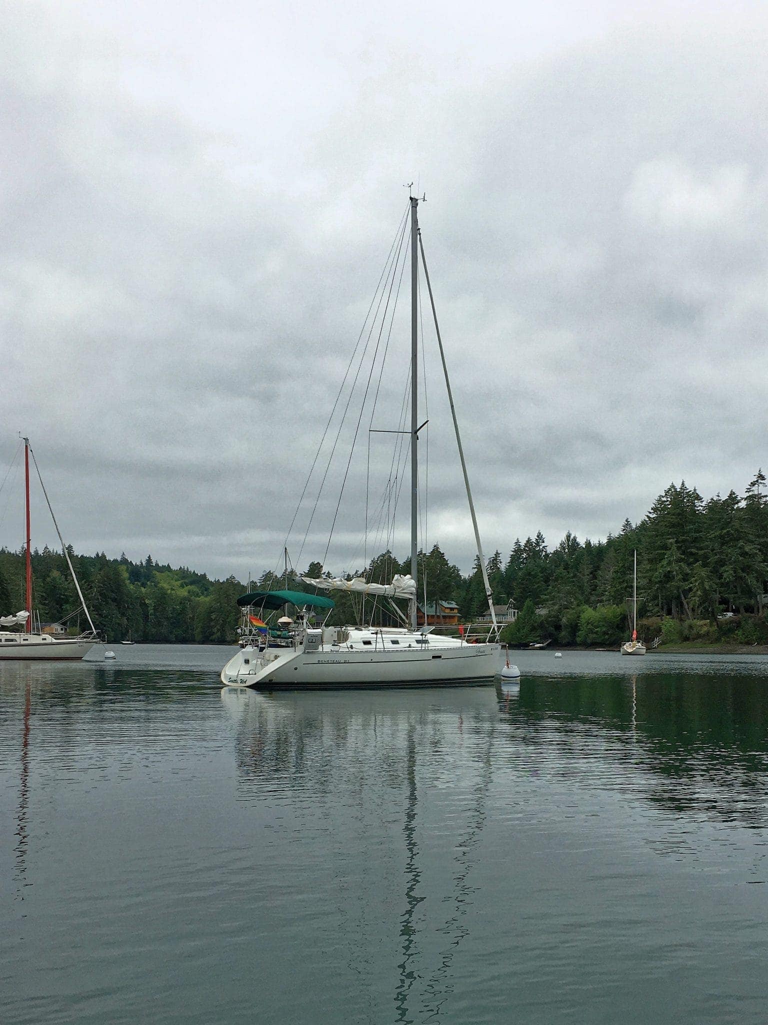 Grace on mooring at Jerrell Cove