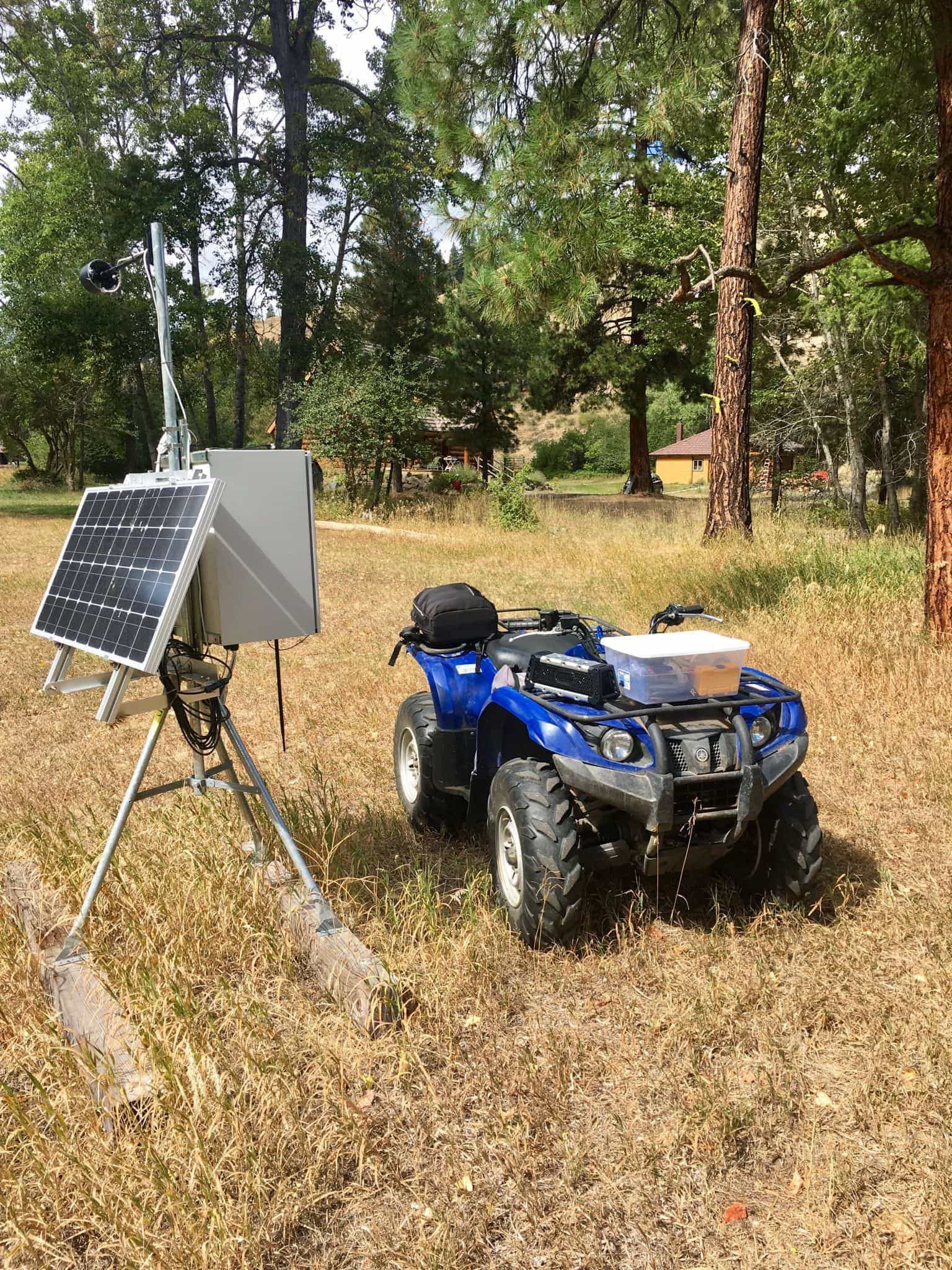 My work bench at the solar panel location