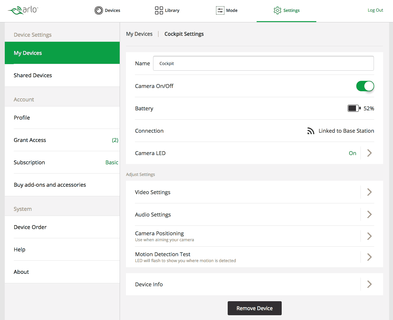 Arlo-on-sailboat-web-camera-settings