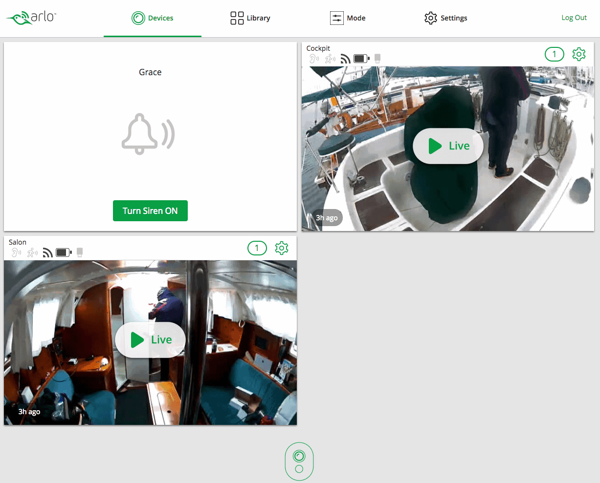 Arlo-on-sailboat-web-interface