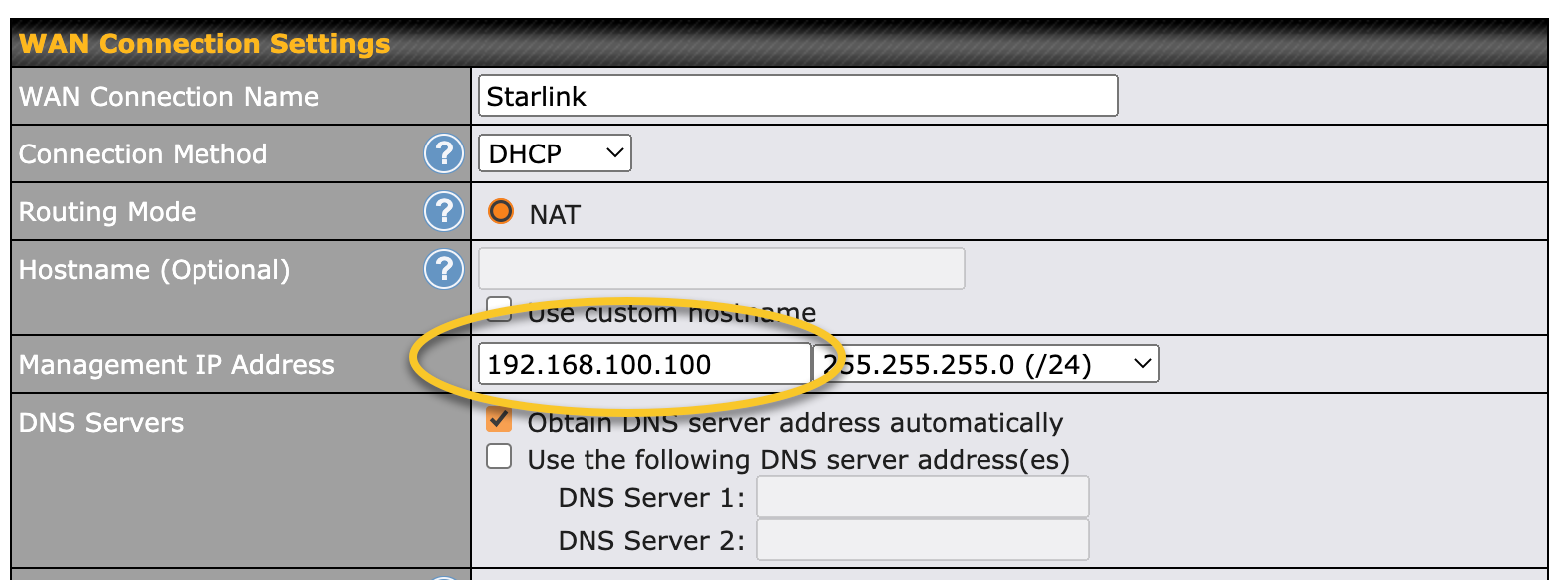 Using Starlink with Peplink