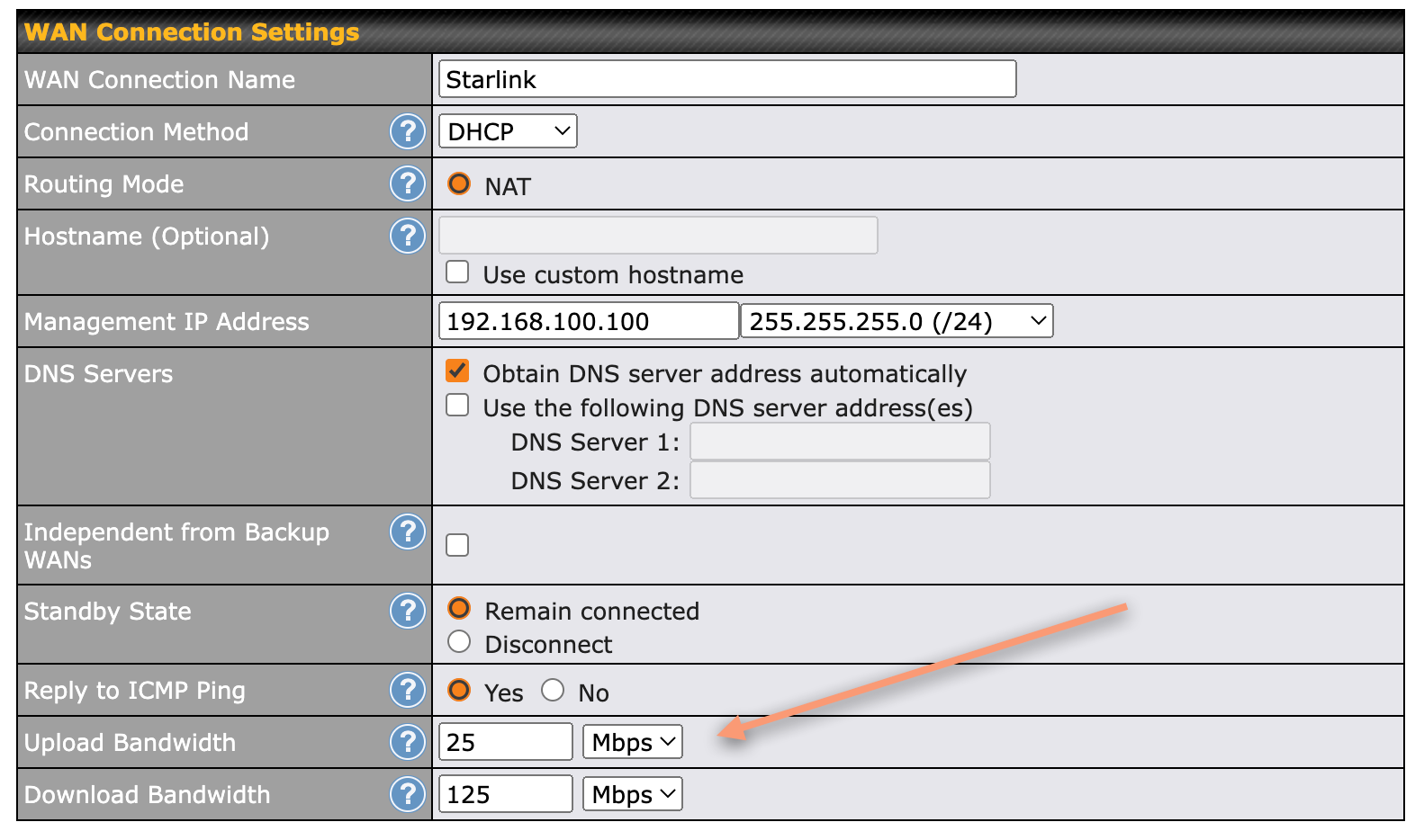 Using Starlink with Peplink