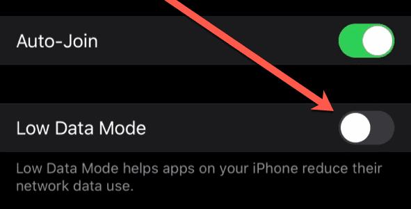 Low Data Mode helps boat WiFi use in iOS 13